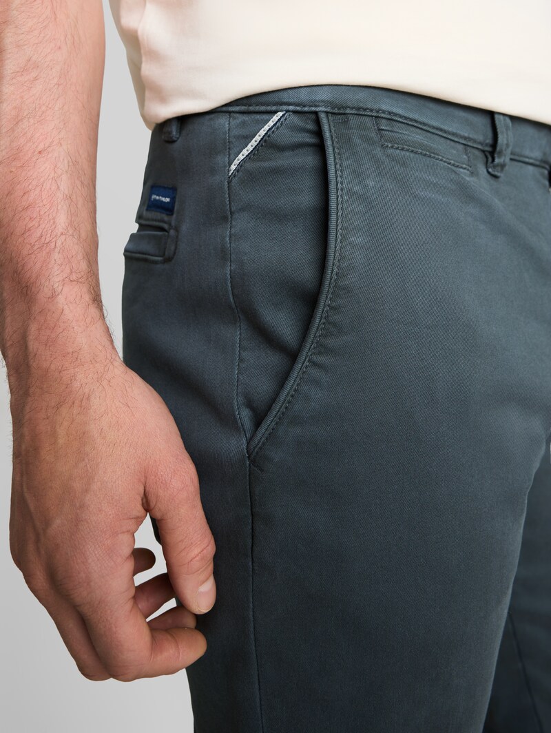 Tom Tailor TTSIMON SLIM Chino Hose im Washed-Look - Darkest Olive