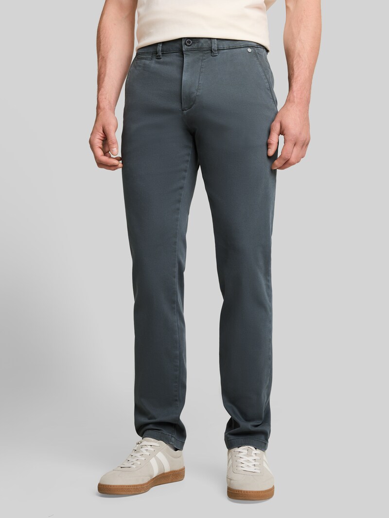 Tom Tailor TTSIMON SLIM Chino Hose im Washed-Look - Darkest Olive
