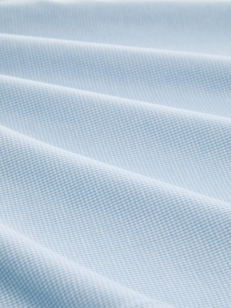 Tom Tailor Langarmshirt mit Turn-Up-Funktion - Light Fjord Blue White Stripe