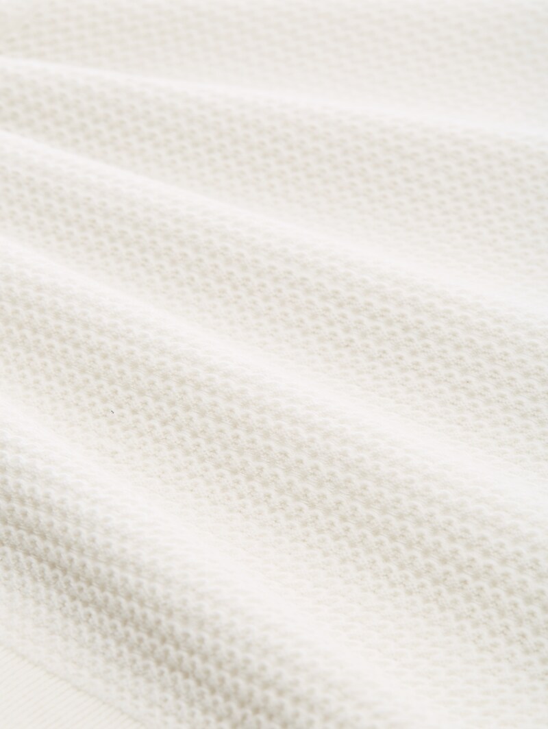 Tom Tailor Strickpullover mit Rundhalsausschnitt - Off White
