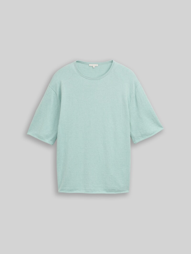Tom Tailor Plus Size - Loose Fit Strickpullover mit Kaschmir-Anteil - Blue Haze Melange