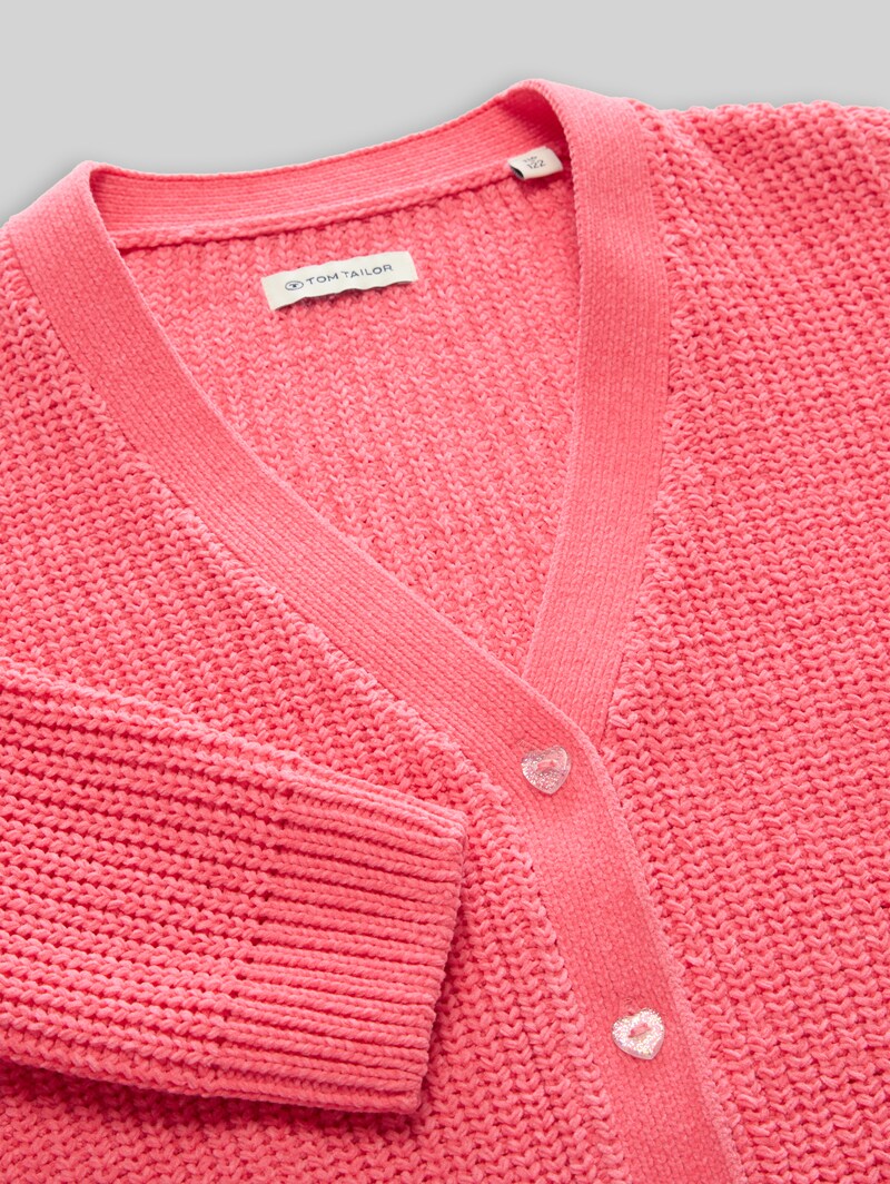 Tom Tailor Cardigan mit V-Ausschnitt - Pink Dream