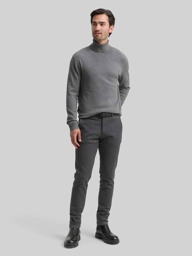 Tom Tailor Rollkragenpullover mit Kaschmir-Anteil - Classic Dark Grey Melange