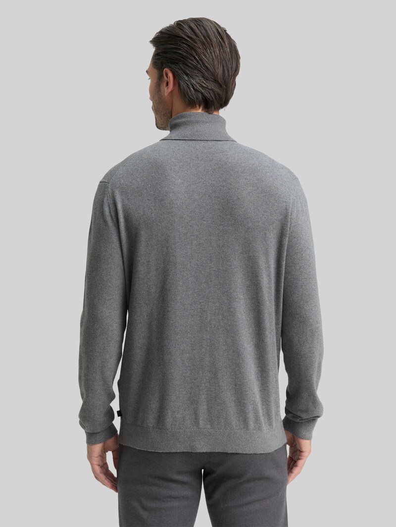 Tom Tailor Rollkragenpullover mit Kaschmir-Anteil - Classic Dark Grey Melange