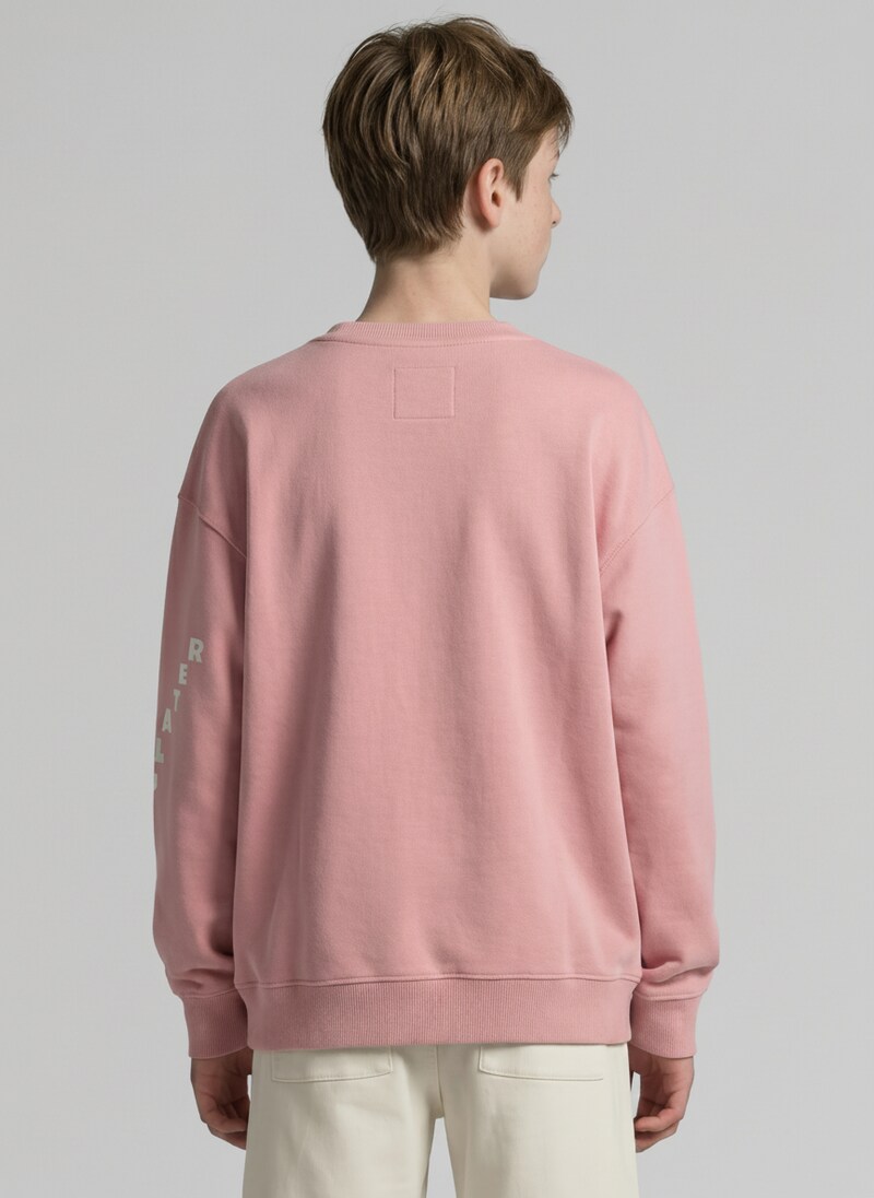 Tom Tailor Oversize Sweatshirt mit Print - Blush Rose