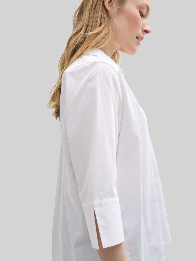 Tom Tailor Loose Fit Bluse mit Kragen - White