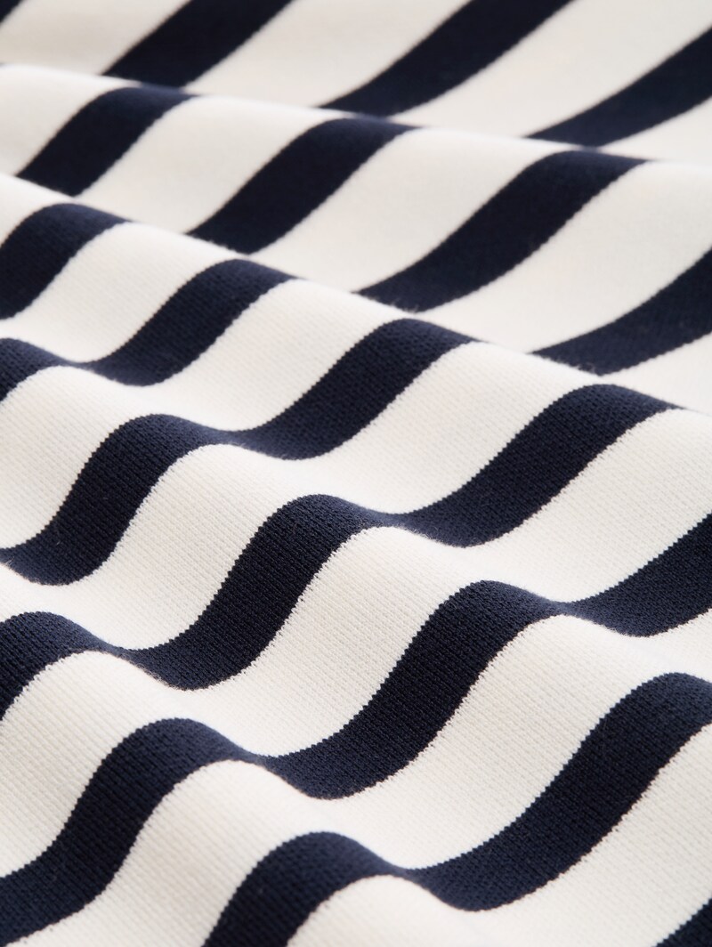 Tom Tailor Strickpullover mit Streifenmuster - White Sky Blue Knit Stripe