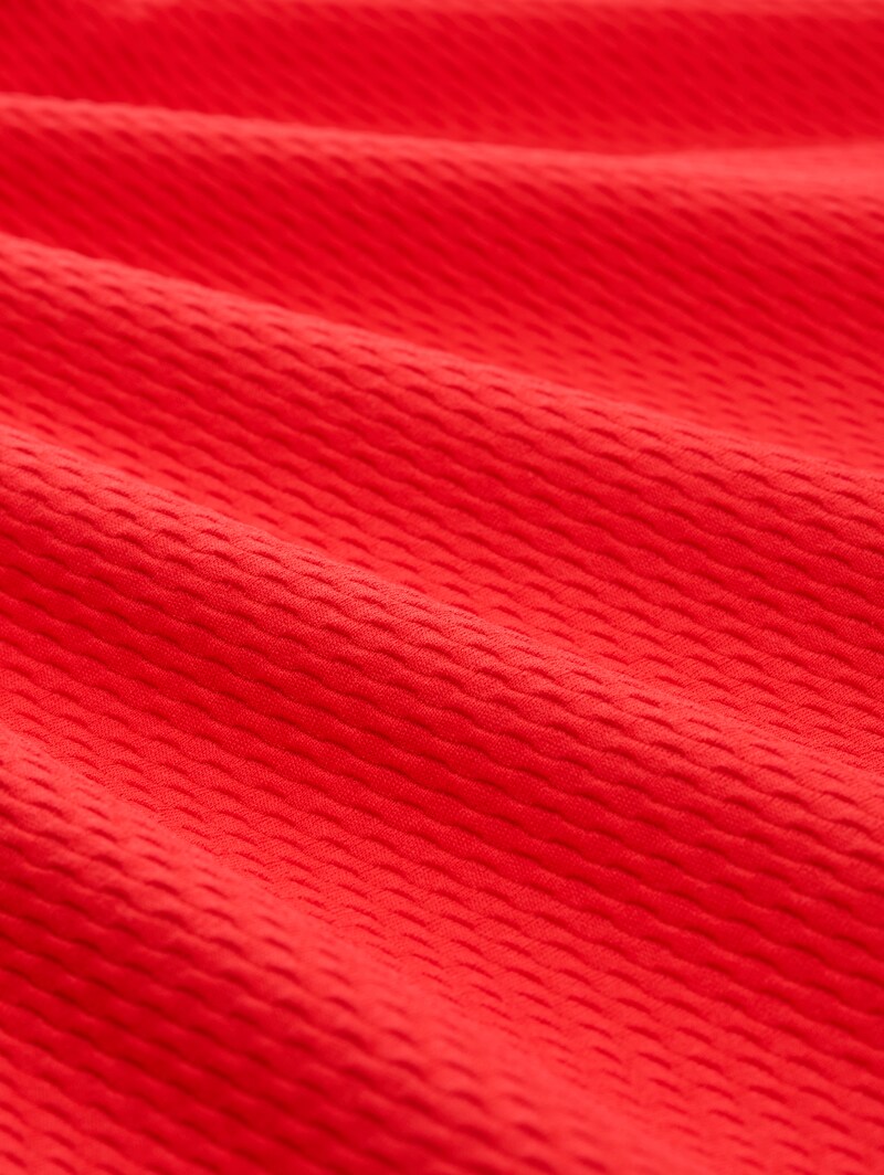 Tom Tailor Sweatshirt mit Raffungen - Scarlet Red