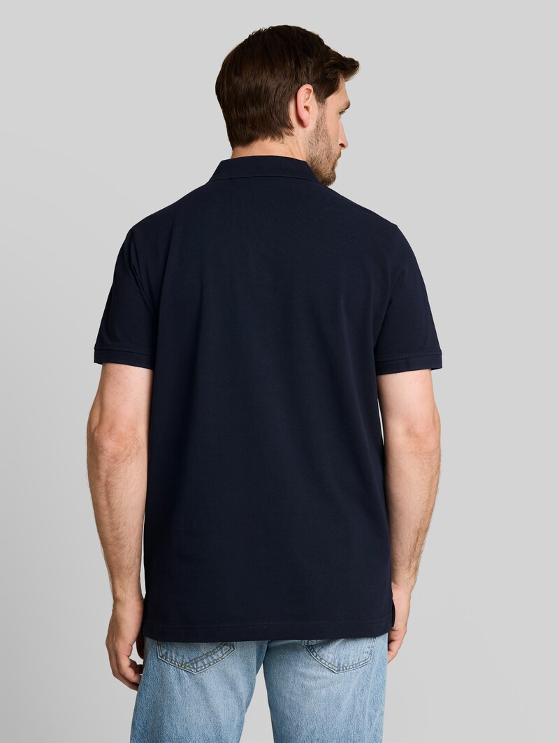 Tom Tailor Piqué Poloshirt mit Logo-Stickerei - Sky Captain Blue