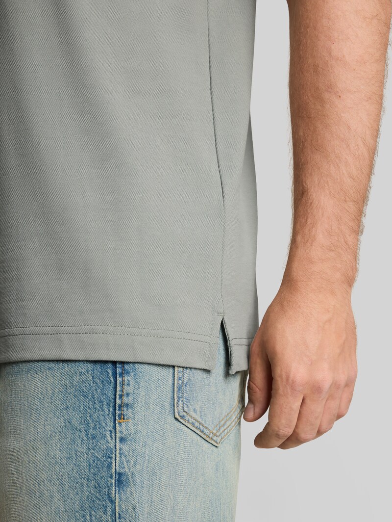 Tom Tailor Piqué Poloshirt mit Logo-Stickerei - Iron Mint
