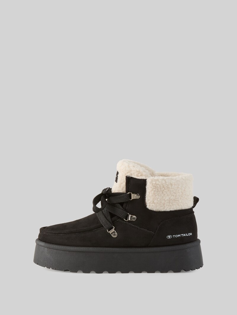 Tom Tailor Schneestiefeletten mit Fellimitat - Black