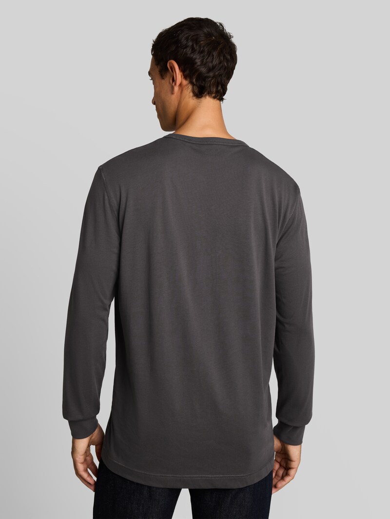 Tom Tailor Basic Langarmshirt aus Baumwolle - Tarmac Grey