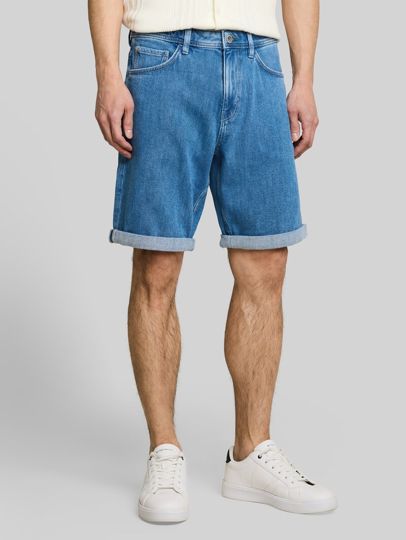 Tom Tailor TTMORRIS RELAXED Jeans Shorts - Clean Mid Stone Blue Denim