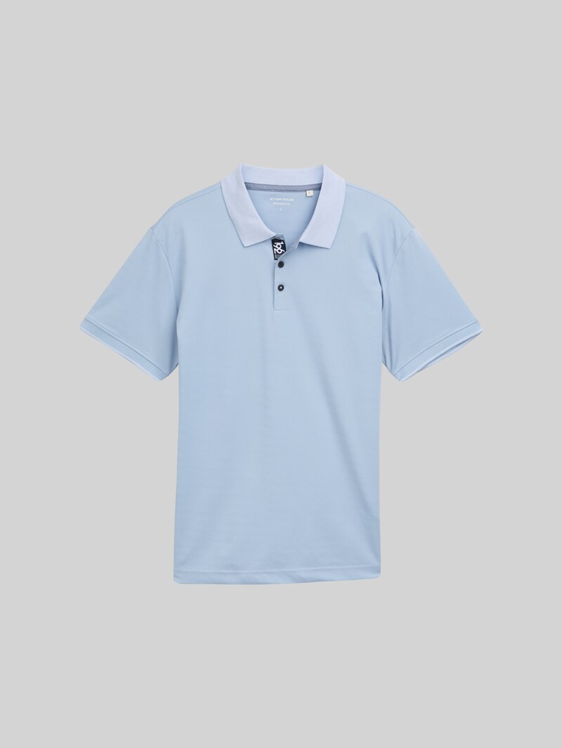 Tom Tailor Basic Jersey Poloshirt - Light Powder Blue
