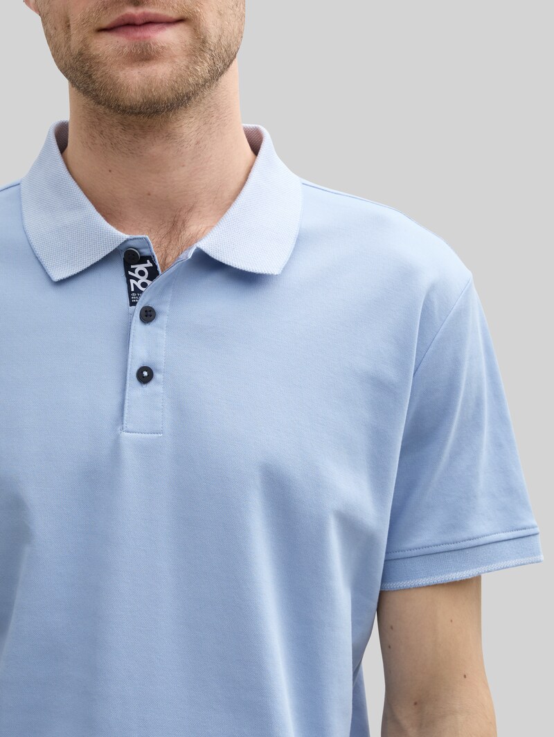 Tom Tailor Basic Jersey Poloshirt - Light Powder Blue