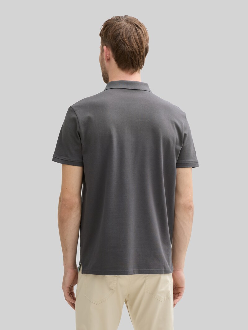 Tom Tailor Piqué Poloshirt aus Baumwolle - Dark Shadow