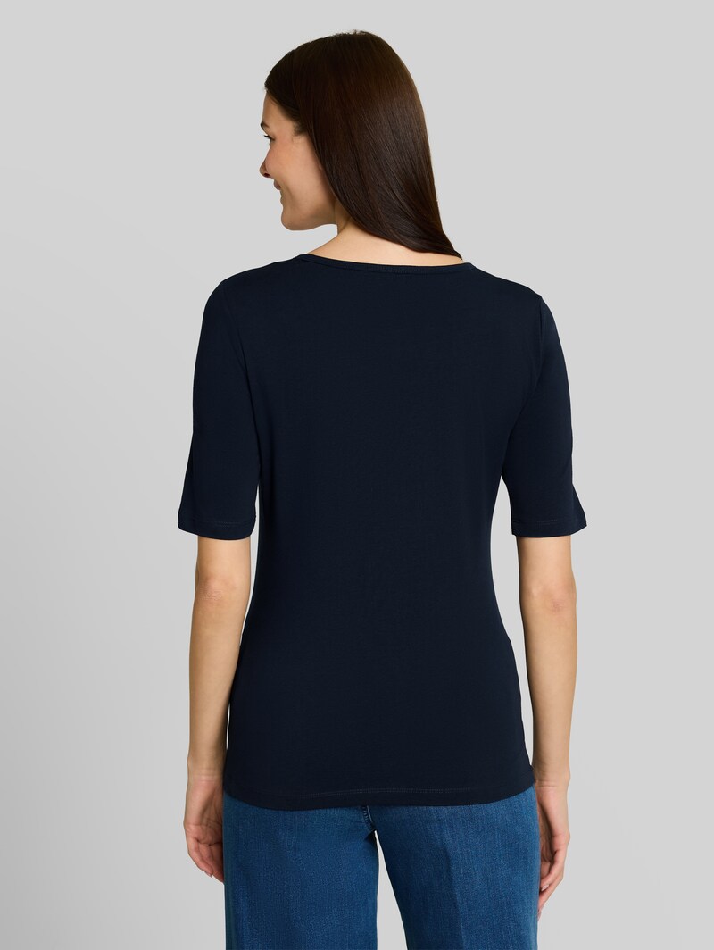 Tom Tailor Basic T-Shirt mit Rundhalsausschnitt - Sky Captain Blue