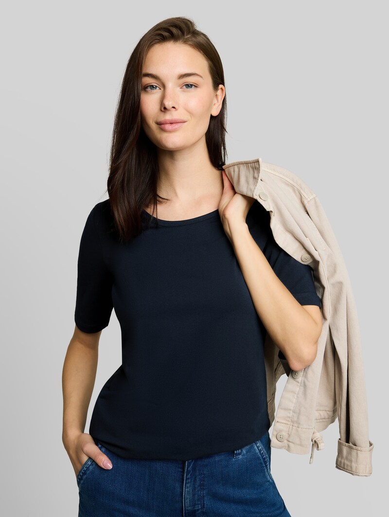Tom Tailor Basic T-Shirt mit Rundhalsausschnitt - Sky Captain Blue