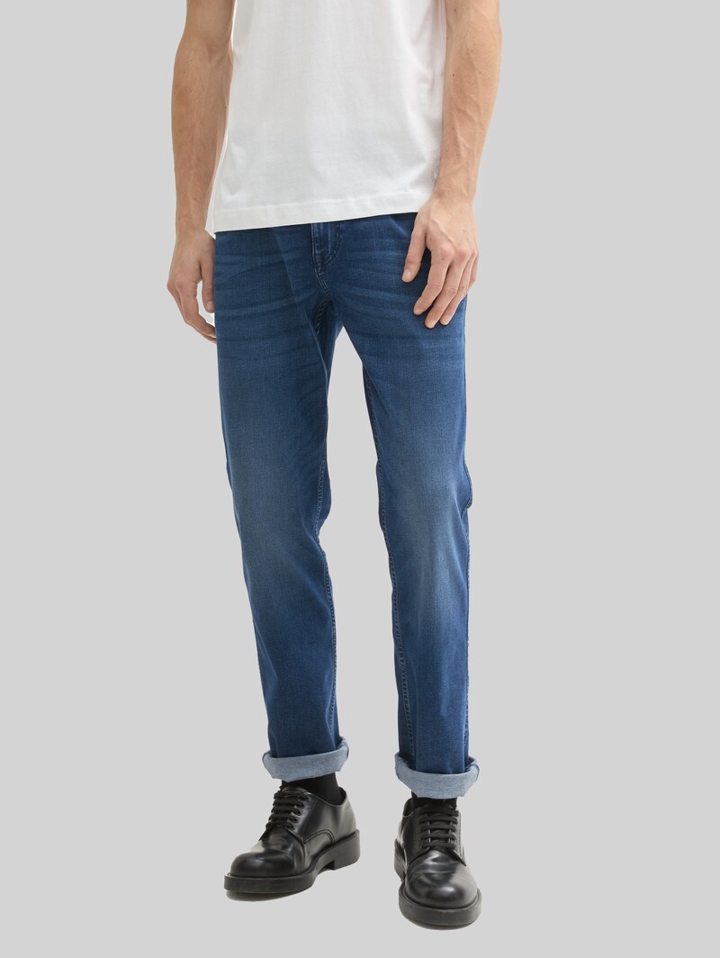 Tom Tailor TTMARVIN STRAIGHT Jeans - Used Dark Stone Blue Denim