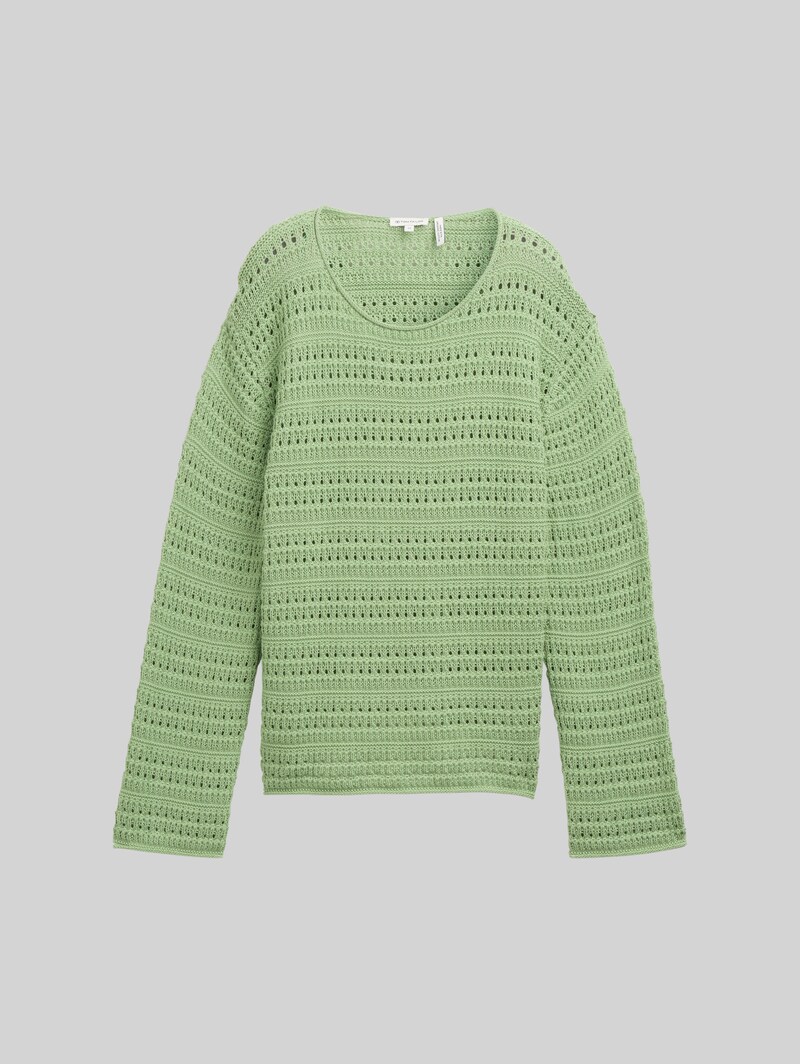 Tom Tailor Strickpullover aus Bio-Baumwolle - True Green