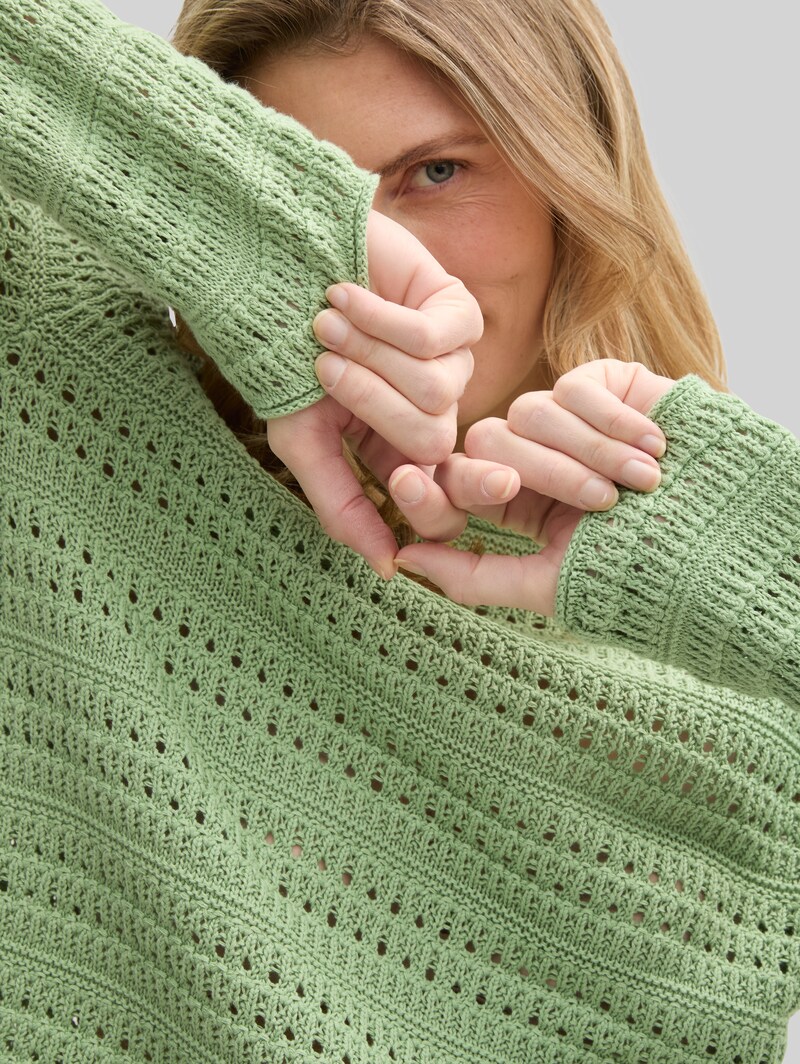 Tom Tailor Strickpullover aus Bio-Baumwolle - True Green