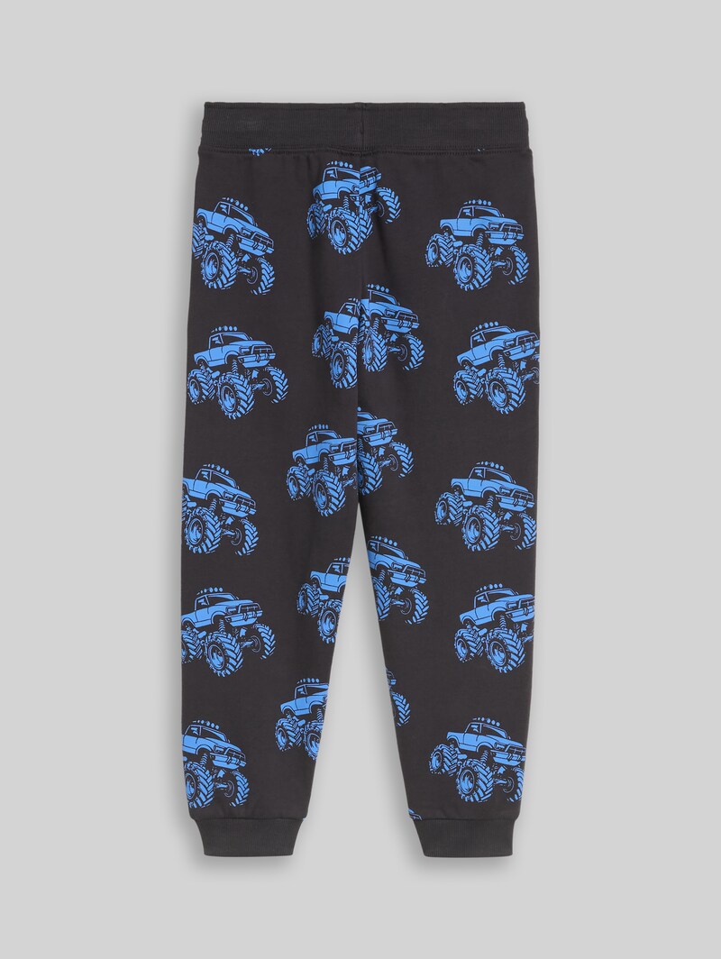 Tom Tailor Basic Jogginghose mit Muster - Grey Blue Monster Truck Design