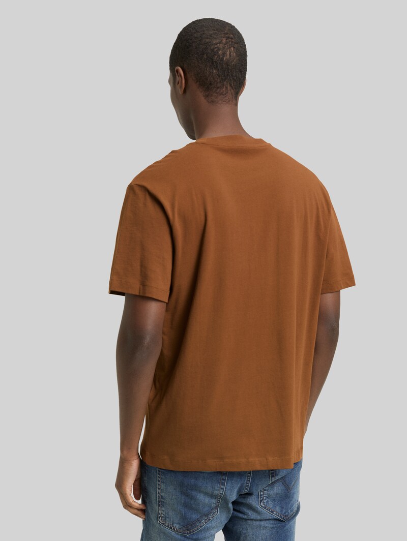 Tom Tailor Relaxed Fit T-Shirt aus Baumwolle - Golden Clay