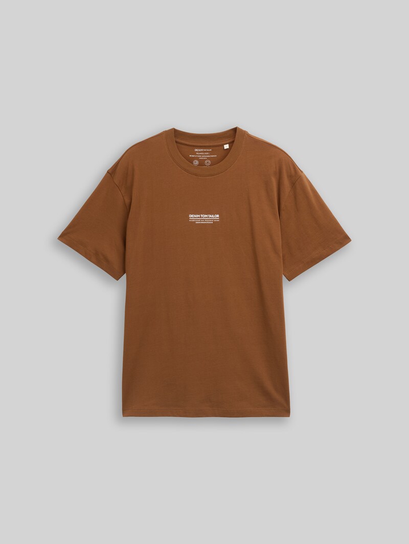 Tom Tailor Relaxed Fit T-Shirt aus Baumwolle - Golden Clay