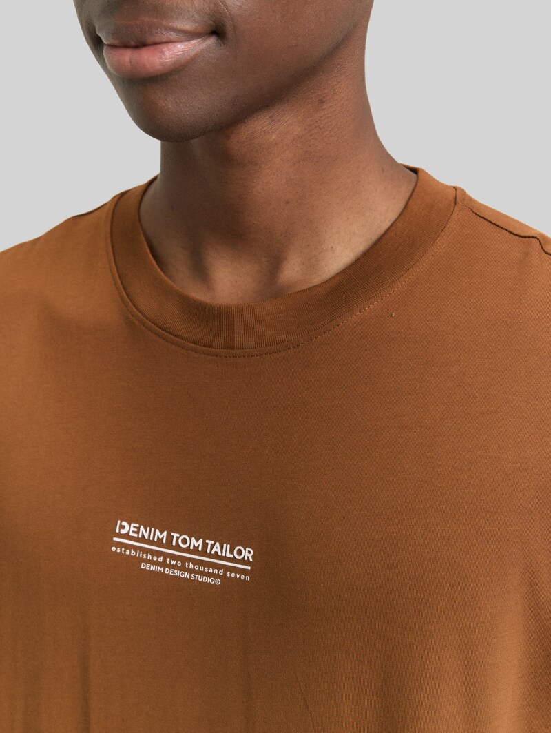 Tom Tailor Relaxed Fit T-Shirt aus Baumwolle - Golden Clay