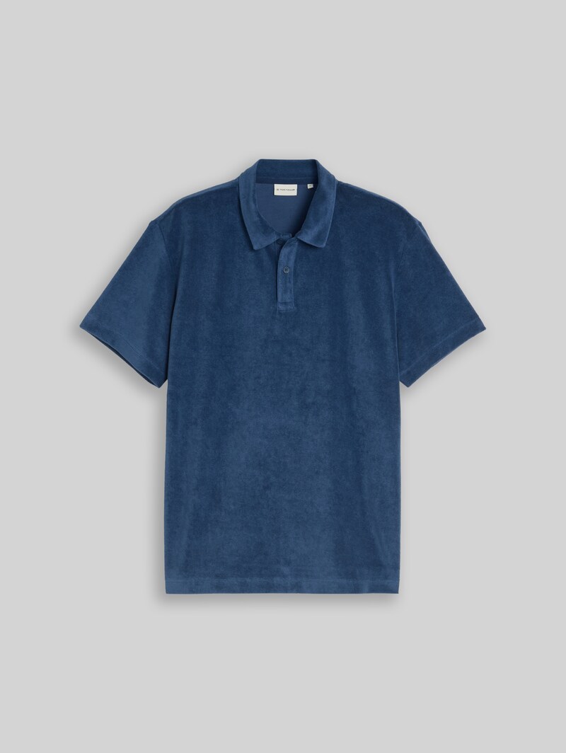Tom Tailor Poloshirt aus Frottee - Dark Duck Blue