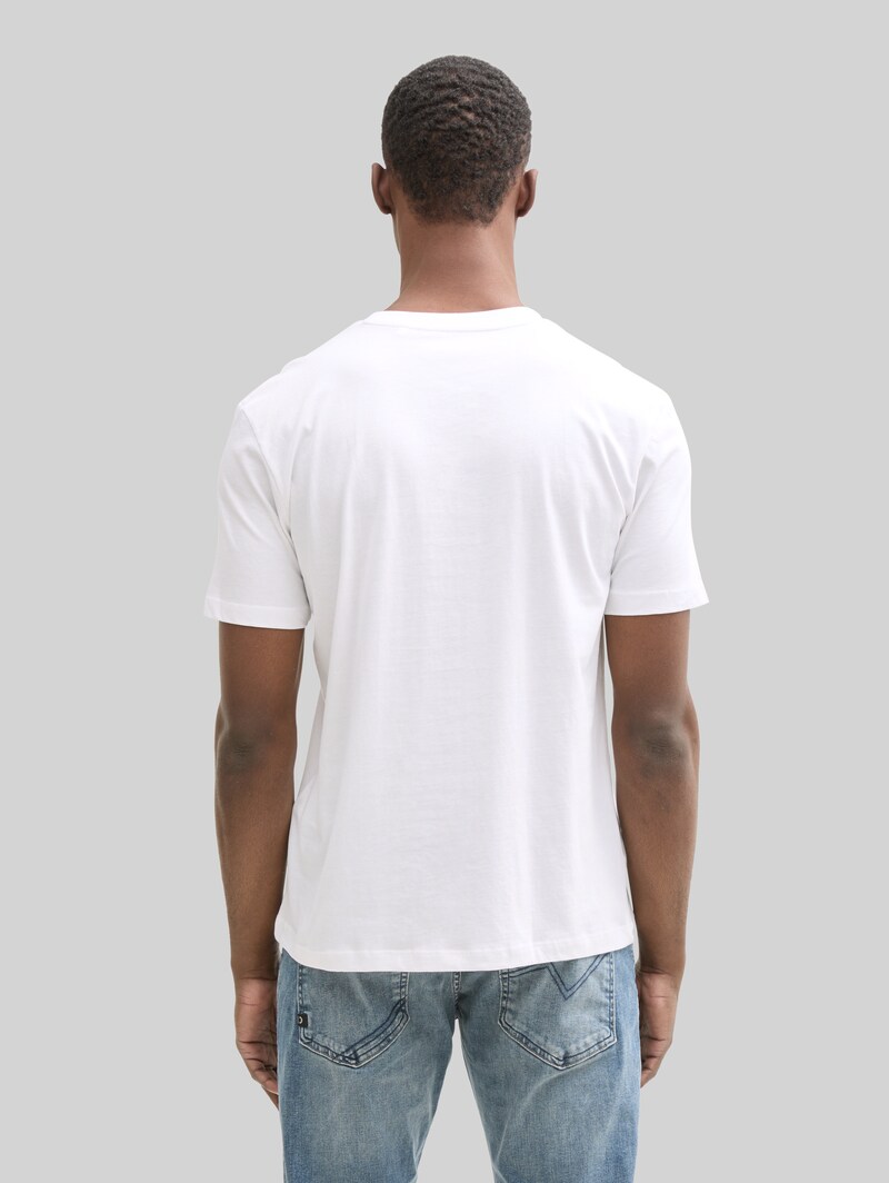 Tom Tailor T-Shirts mit Print im 3er-Pack - Sky Captain Blue