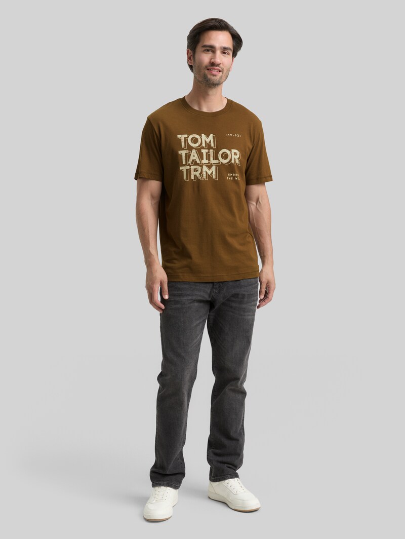 Tom Tailor T-Shirt mit Print - Dark Palm