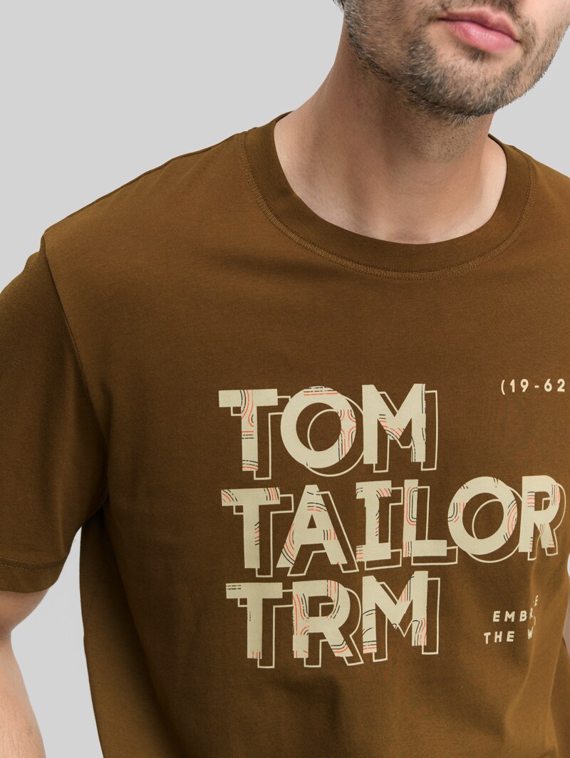 Tom Tailor T-Shirt mit Print - Dark Palm