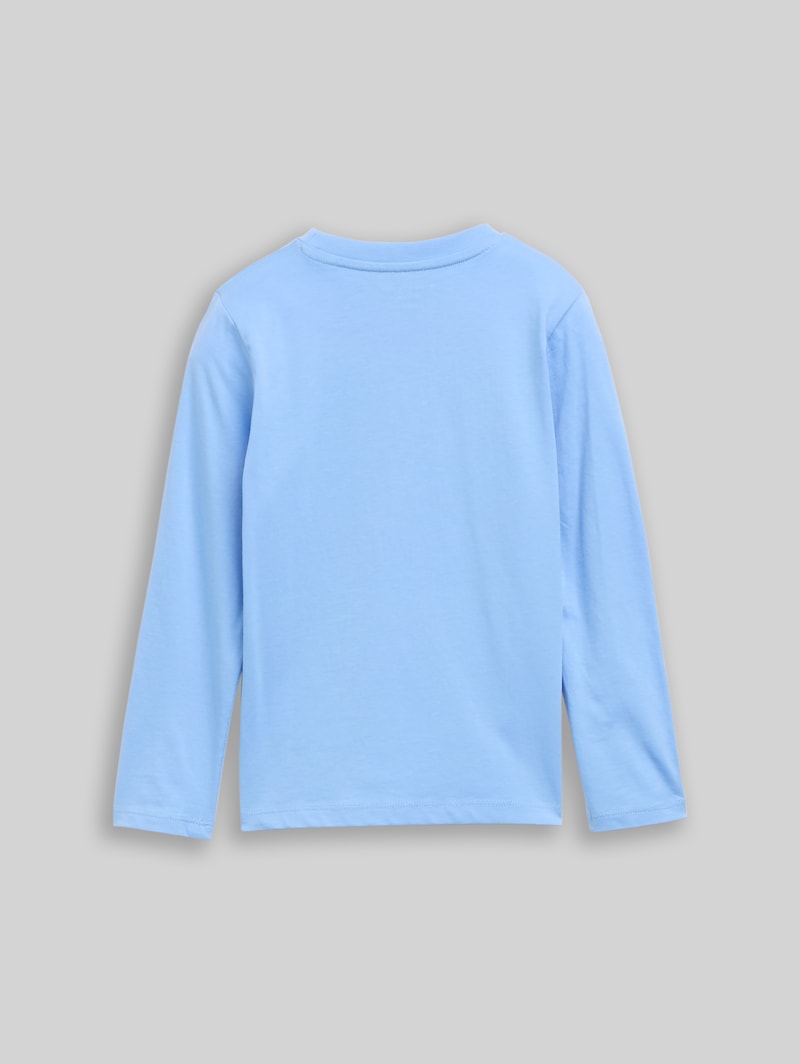 Tom Tailor Langarmshirt mit interaktivem Print - Light Blue Tom Tailor Langarmshirt mit interaktivem Print - Light Blue
