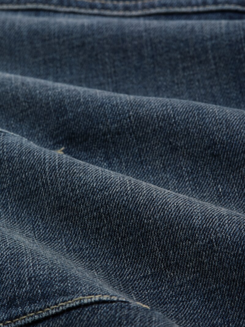 Tom Tailor TTMORRIS RELAXED Overknee Jeans Shorts mit Stretch - Vintage Used Dark Stone Blue