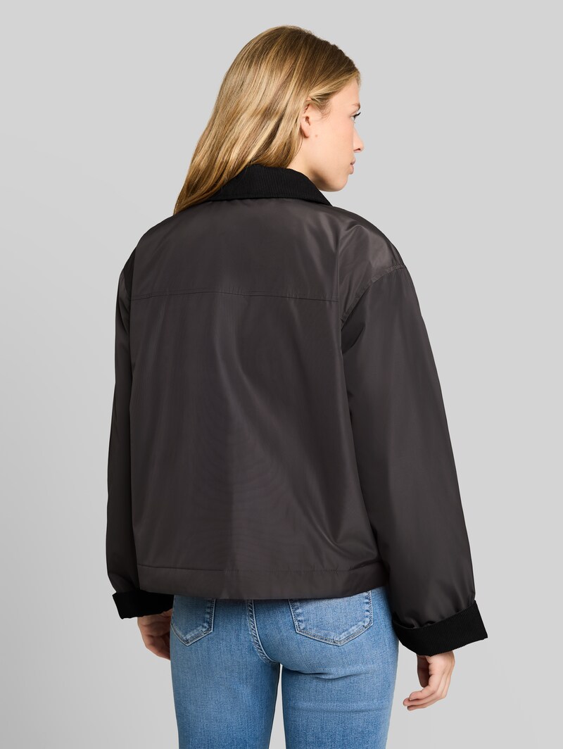 Tom Tailor Übergangjacke mit Cord-Kragen - Coal Mine Grey