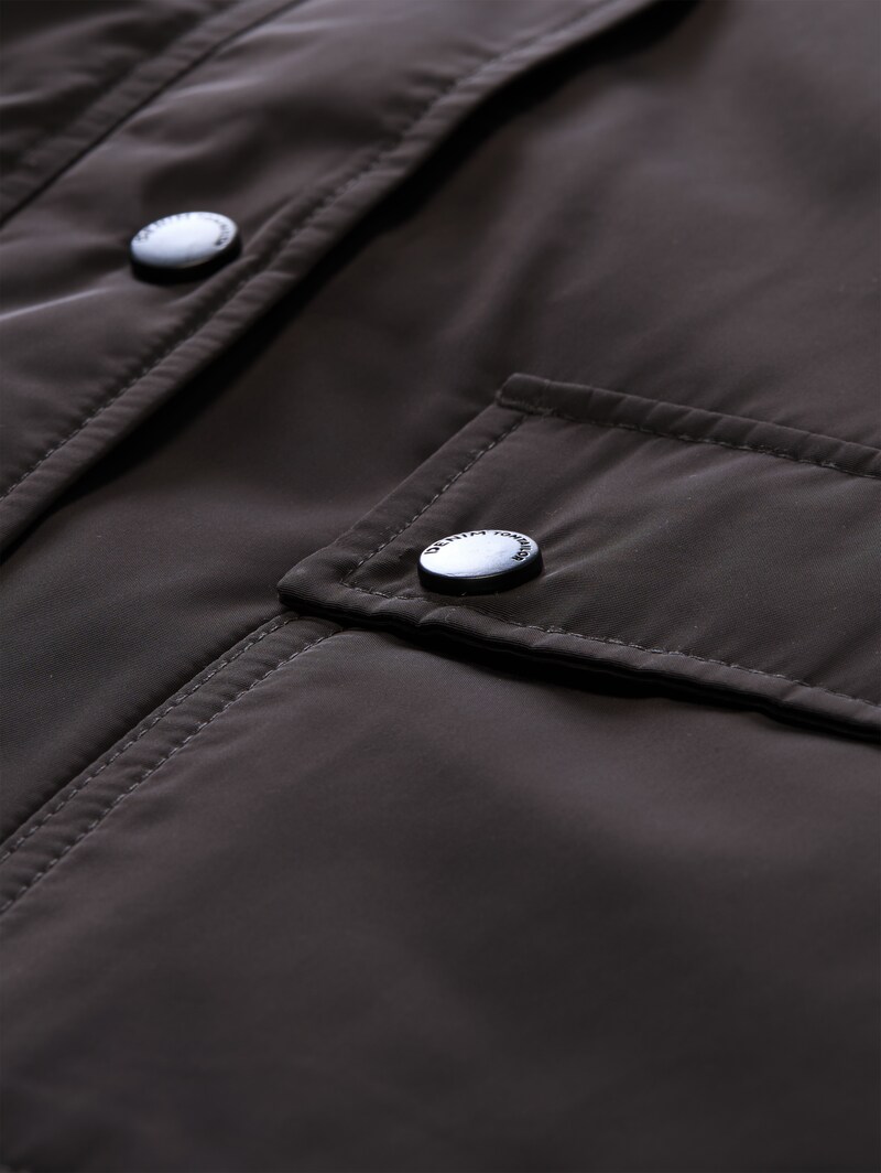 Tom Tailor Übergangjacke mit Cord-Kragen - Coal Mine Grey