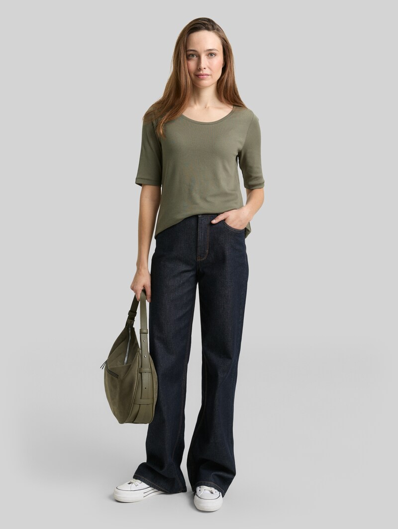 Tom Tailor Basic T-Shirt - Cloudy Green
