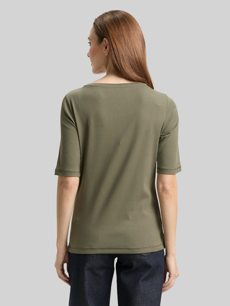 Tom Tailor Basic T-Shirt - Cloudy Green