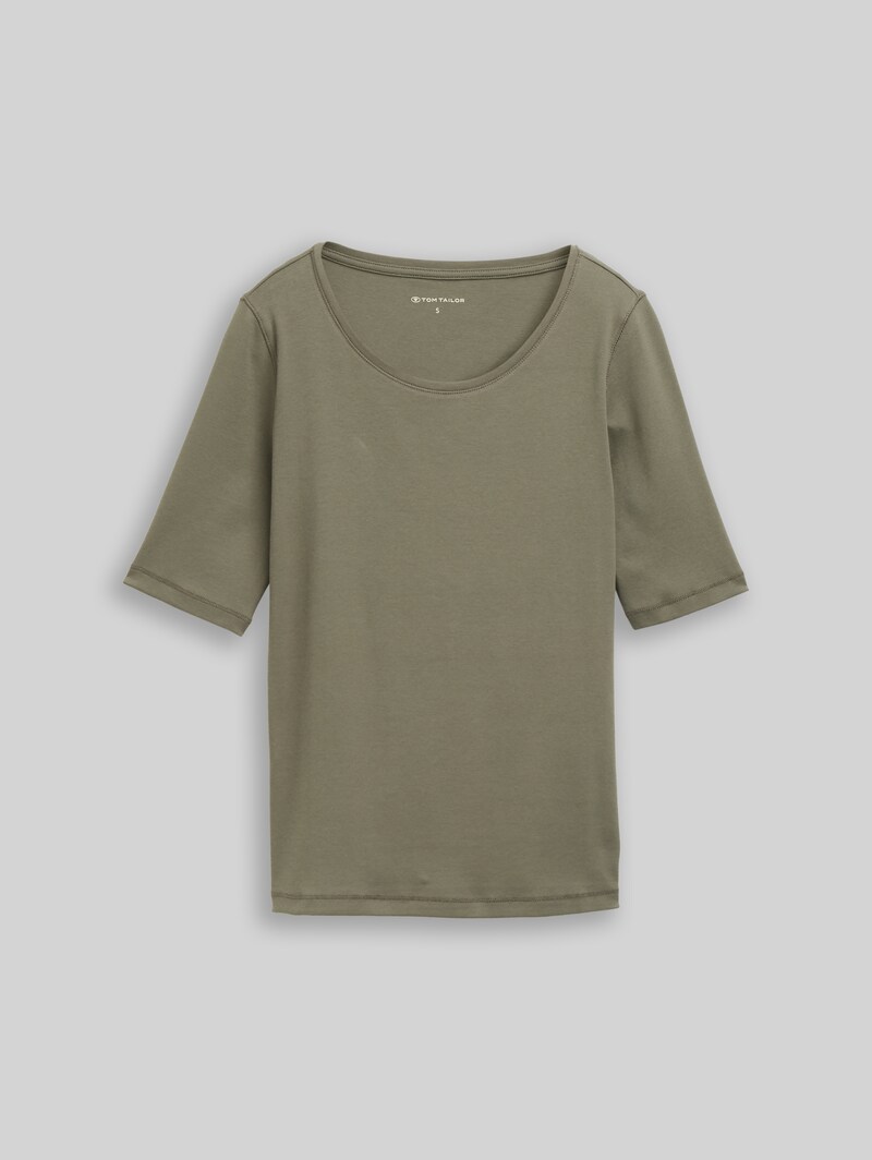 Tom Tailor Basic T-Shirt - Cloudy Green