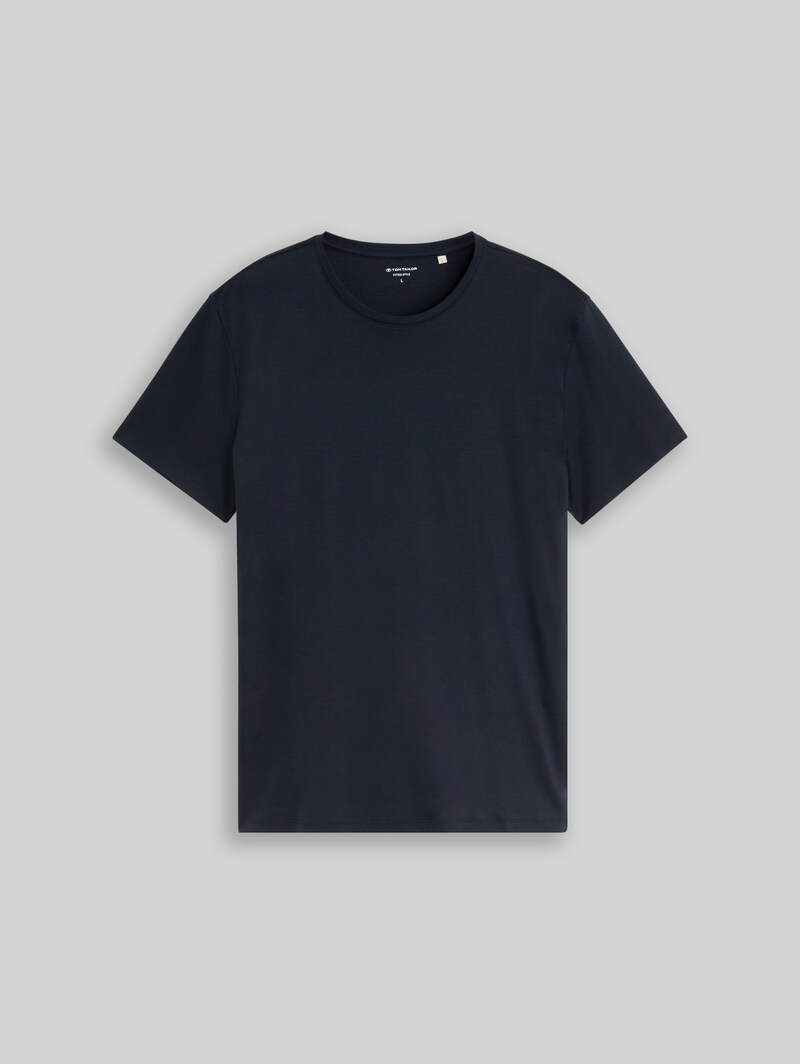 Tom Tailor T-Shirt in Unifarben - Sky Captain Blue