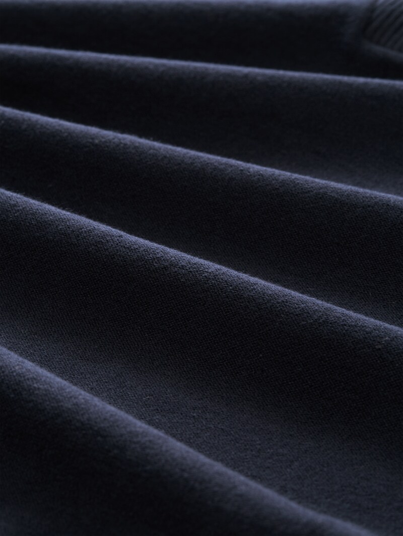 Tom Tailor Troyer Strickpullover aus Baumwolle - Sky Captain Blue