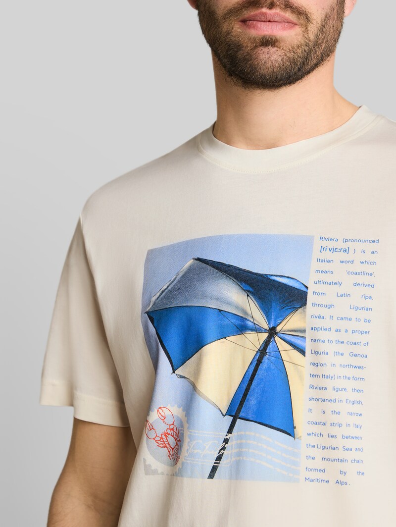 Tom Tailor T-Shirt mit Fotoprint - Gardenia White