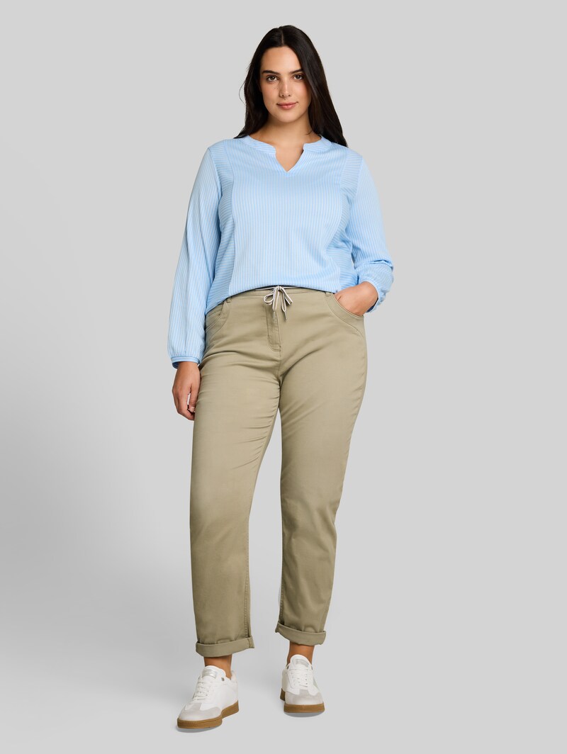 Tom Tailor Plus Size - Cropped Slim Hose - Silver Olive