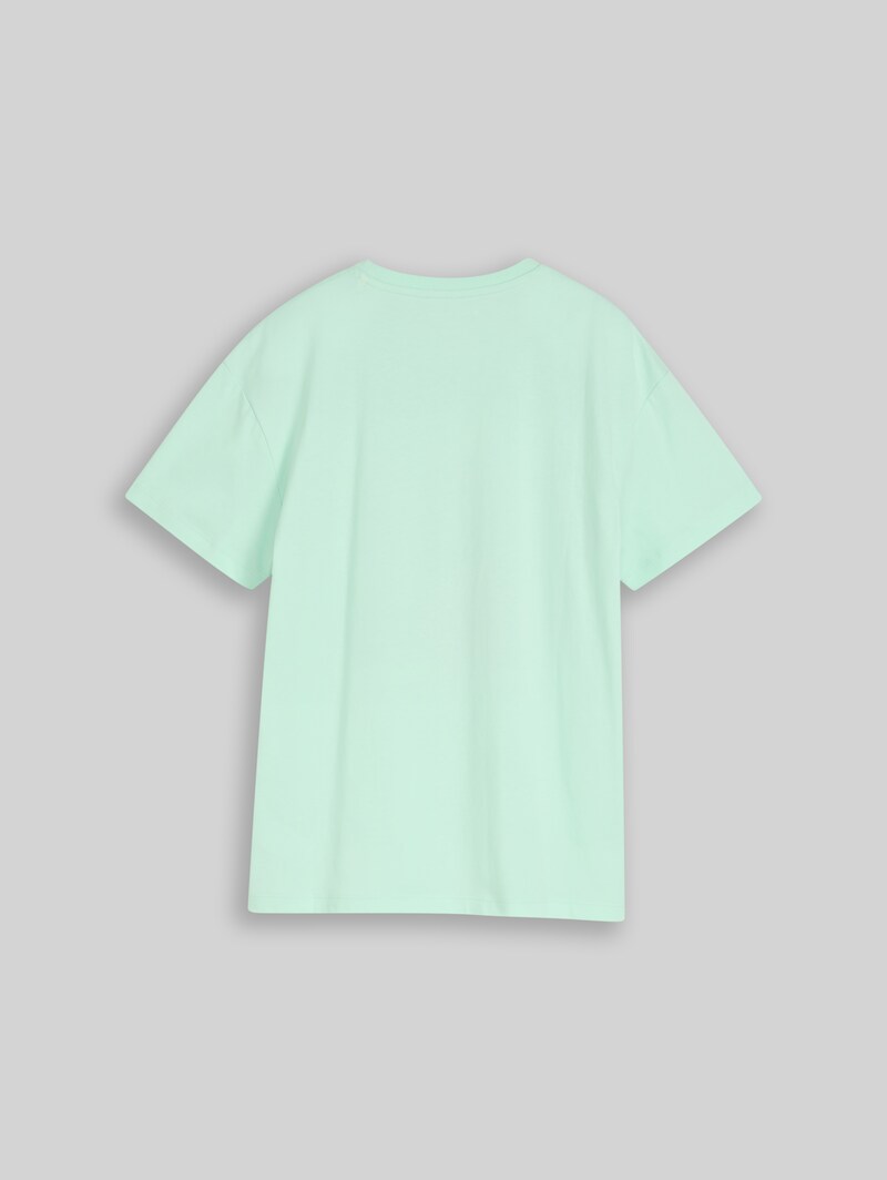 Tom Tailor Oversize T-Shirt mit Print - Soft Sugar Green Tom Tailor Oversize T-Shirt mit Print - Soft Sugar Green