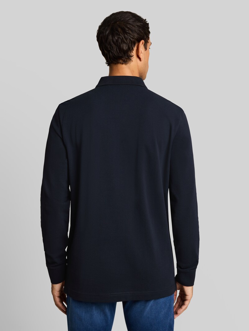 Tom Tailor Langarm Piqué Poloshirt - Sky Captain Blue