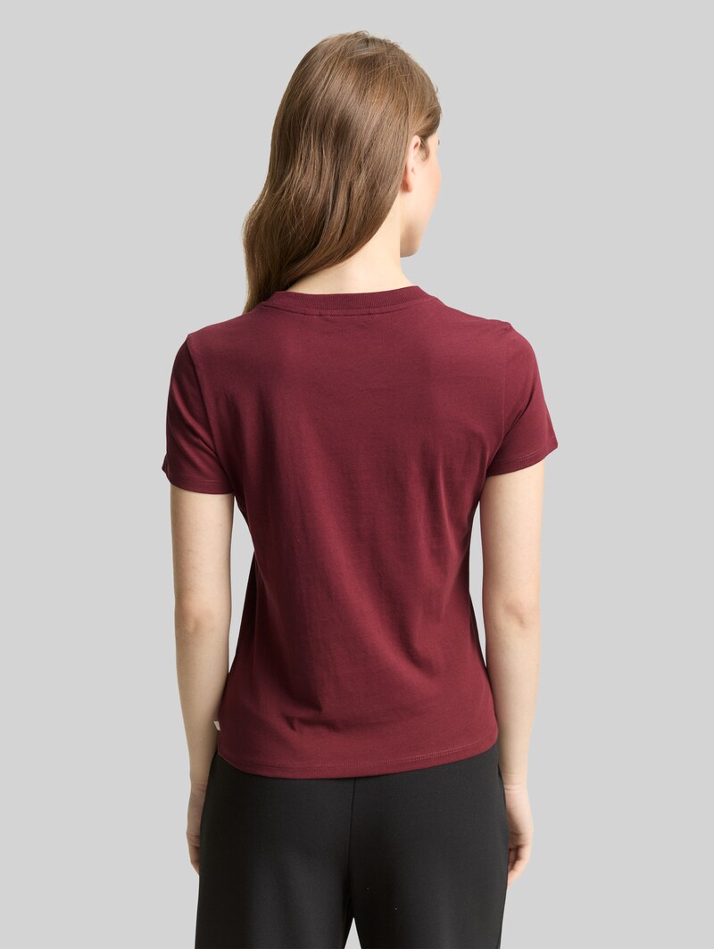 Tom Tailor T-Shirt aus Baumwolle - Tawny Port Red