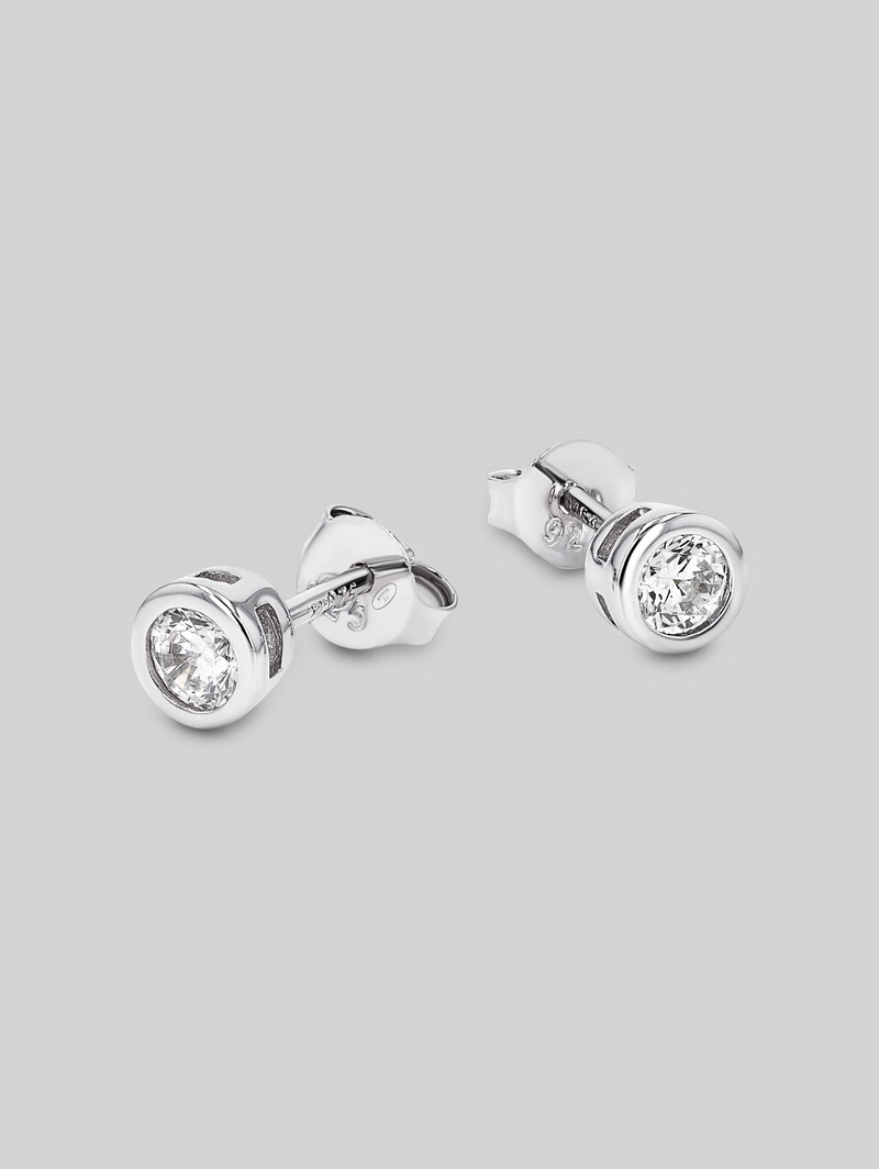 Tom Tailor Ohrstecker Silber 925 - Stein Zirkonia weiß - Silver