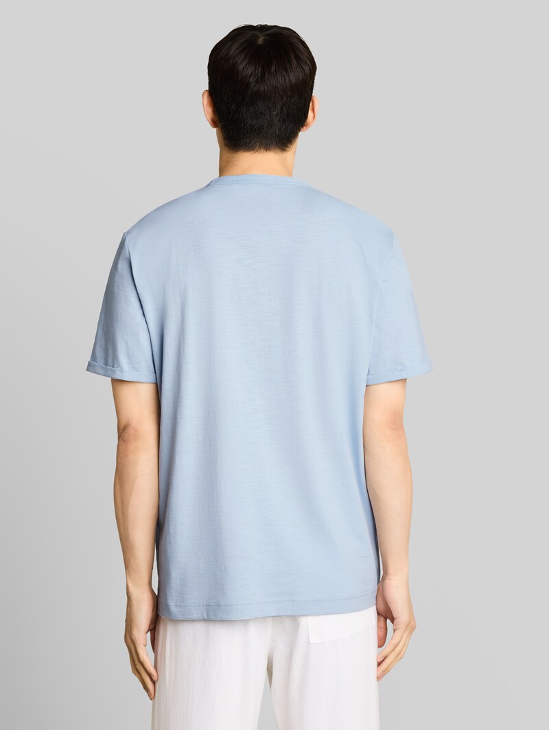 Tom Tailor T-Shirt mit Logo-Print - Light Blue Grey