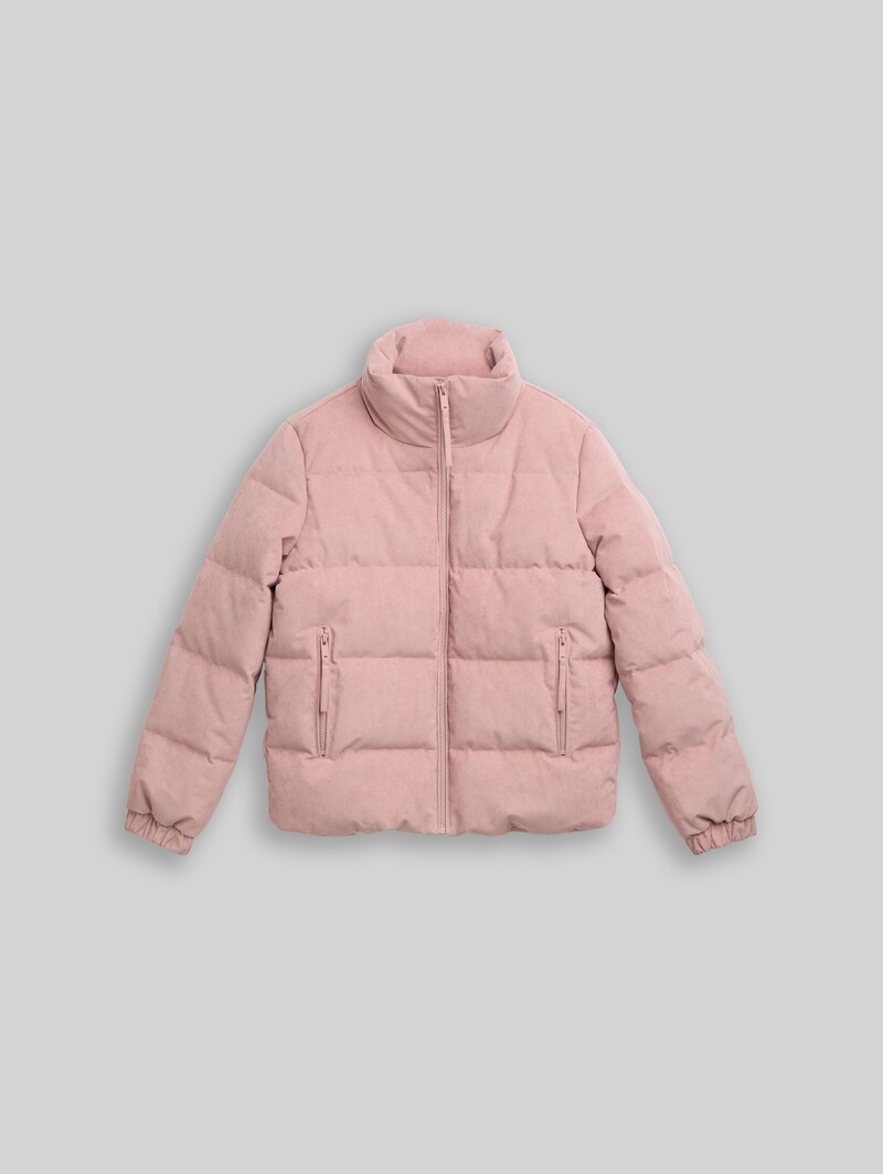 Tom Tailor Cord Pufferjacke mit Stehkragen - Antique Rose